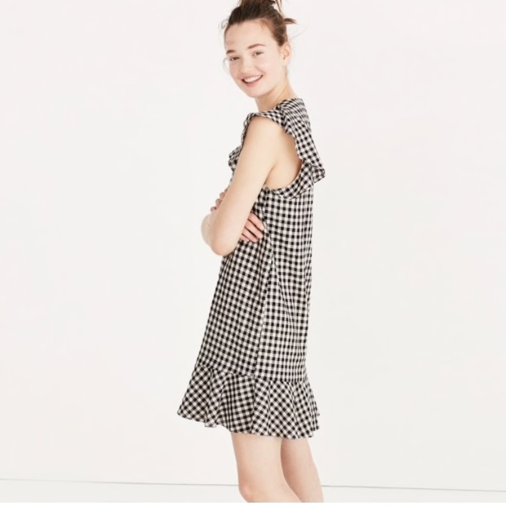 Madewell ruffle gingham dress